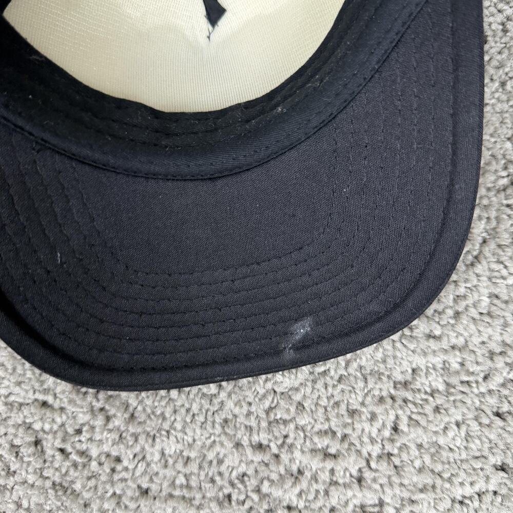 O'Neill Hat Cap Snap Back Mens One Size Black White Trucker Gecko Logo Mesh - Picture 9 of 10